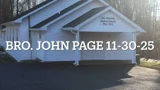 Bro. John Page 11-30-25