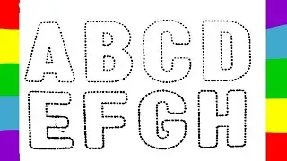 Abc Tracing and colouring| Alphabet tracing with colour| Abcd tracing 