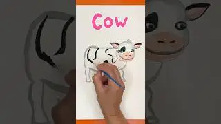 C is for COW🐮! Learn and Paint with @TheMelonPatchLearningVideos ! #shorts #cocomelon