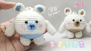 LET'S CROCHET BEAR KEYCHAIN