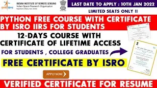 ISRO Free Python Course for Students | ISRO Free Online Certificate Courses | ISRO Free Certificate