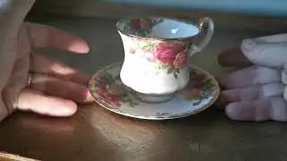 Early Royal Albert Old Country Roses Demi Tasse Montrose Coffee Cup