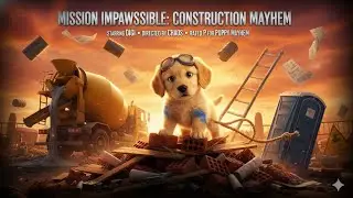 Собака пробирается на стройплощадку! (МИССИЯ DIGDOG НЕВОЗМОЖНА) #собака #щенок #анимация #ИИ