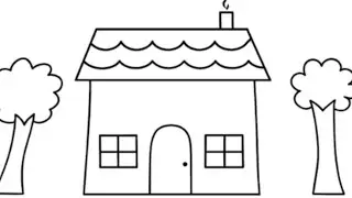 House drawing painting and colouring for kids and Toddler||