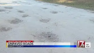 Unpaved roads driving Vance County residents crazy
