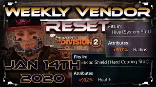 The Division 2 Weekly Vendor Reset | 90% Hive Radius Mod | Clan Vendor Reset | DZ Vendor Reset