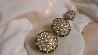 Green Curve Studs