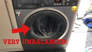 Hotpoint wmfug742 washing machine || Extremely unbalanced spin! Has it learned from the logik? 🤣