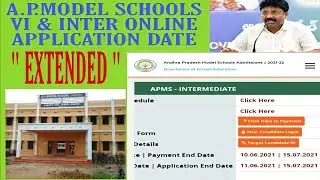 A.P.Model School VI & Intermediate Online Applications Date Again  