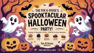 Жутковатая вечеринка в честь Хэллоуина в ресторане Fox & Goose в Мейдстоне!