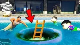 Shinchan and Franklin Found Secret Hidden Room Under Franklin Swimming Pool in GTA 5