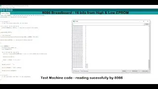 Hello World on a breadboard Intel 8086 16bit - high byte Low byte eproms - part 7