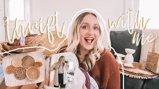 Thrift with Me (Try On Haul) || Creating the PERFECT Basket Wall!