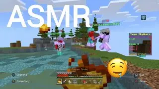 🎮 ASMR: Minecraft Sky Wars 🏹 (Teams Of 4) Whispering/Gum Chewing + Controller/Mouth Sounds 👅