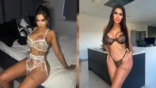 SHEER BEAUTY Chloe Ferry poses in see-through lingerie for very sexy shoot in her kitchen