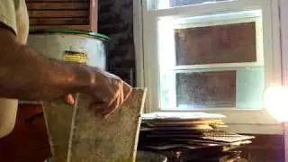 PLASTIC FOUNDATION Frames Bees Wax Waxing repair,Beekeeping Georgia Beekeeper John Pluta,Honeybees