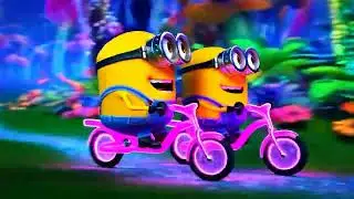 Minions&rsquo; Glow Tandem Bike Adventure Through Neon Jungle