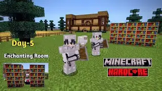 Making Enchanting Room in Minecraft duo hardcore series Day-5