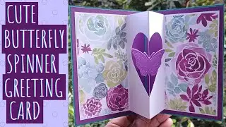 Butterfly Spinner Greeting Card | Handmade Fun Fold Card | Tutorial