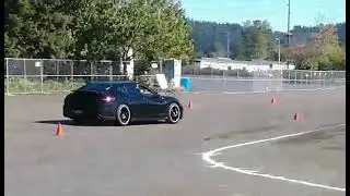 Porsche Panamera Turbo S autocross, Sport Exhaust, V8 sound!