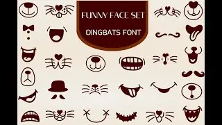 Funny Face Set Font: Quirky Dingbats for Creative Design
