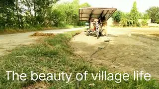 Foldable Solar tube well system on motorcycle for water pump.#solar tube well system.