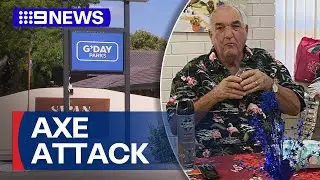 Elderly man attacked by axe-wielding stranger | 9 News Australia