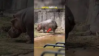 Dangerous Hippo Poop 💩🤯 | Jungle Ka Gajab Janwar || #shorts