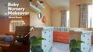 Baby Girl NURSERY MAKEOVER on a Budget | Shared Room