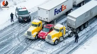 Idiots in Winter Trucks: How Snow and Ice Turn Small Mistakes Into Big Danger Caught on Camera #3