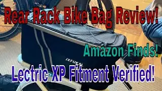 Rear Bike Rack Bag Review: Lectric XP Install! Amazon Budget Finds #ebikeaccessories #bikegear
