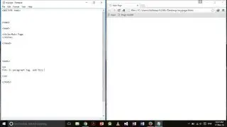 HTML5 for absolute beginners using Notepad in Windows 10 Part 1