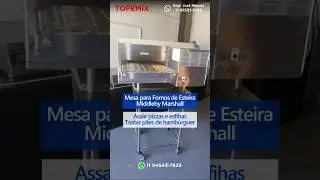 Mesa de A&ccedil;o Inox para Forno Esteira Middleby Marshall