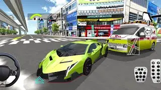 New Green Camaro Car Stuck For Parking In Underground Garage & Traffic Area - 3D Driving #cardriving