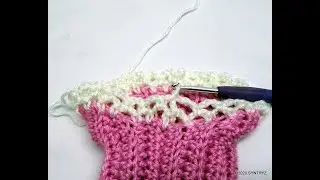 Lace Trim 2 -- 2Xsmall Hand crocheted Dog sweater pattern Flamingo Pink