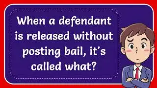 When a defendant is released without posting bail, it's called what?