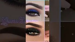 Glitter Blue 🤩 Glitter Black 🥰 /dress 👗/heel 👠/makeup 💄/ #glitterblue #glitterblack #queeneshmal