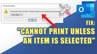 Fix Outlook Not Responding When Trying to Print
