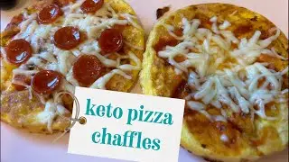 How to make keto chaffle pizzas easy low carb meal idea