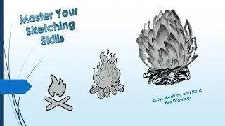 Flames of Fire | Sketching Fire | Easy Medium Hard | Sketch & Draw