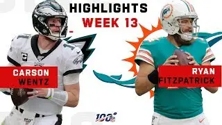 Wentz vs. Fitzpatrick 3-TD QB Battle | NFL 2019 Highlights