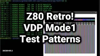 Z80 Retro #56 - TMS9118 VDP Graphics Mode 1