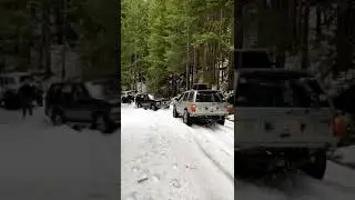 recoverying a 2wd diesel WD21 in some icy and slushy snow