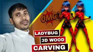 Ladybug Character 3D Wood Carving Part-2 😲... || Step by step  Live class