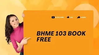 BHME 103 BOOK FREE