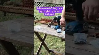 Upright piano action disassembly #shorts #piano #pianotechnician #dhmproductions
