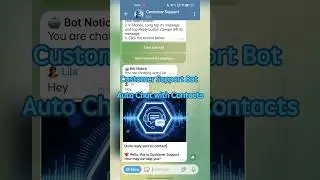 I'm a Support Agent, I Only Need to Monitor the Bot Auto Chat with Contacts | OnlyTG #telegram