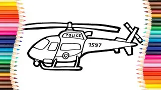 How to Draw a Police Helicopter Easy