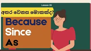 Lesson 20| How to use BECAUSE, AS & SINCE correctly | Learn English in Sinhala