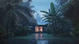 Fall Asleep Fast with Light Rain and Low Storm at Cabin Terrace 🌧️